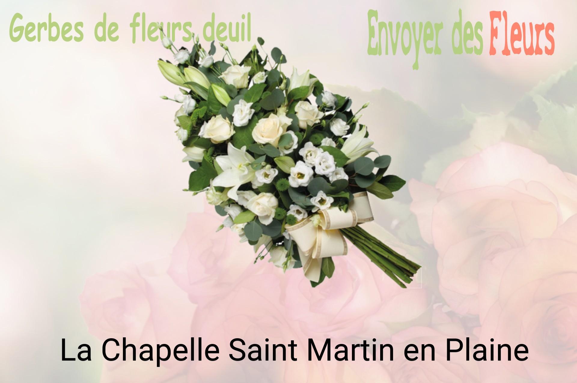 Gerbe de fleurs de deuil livrée à La Chapelle-Saint-Martin-en-Plaine